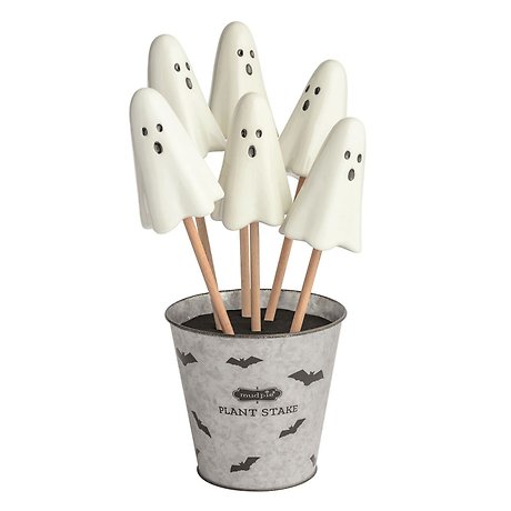 Ceramic Ghost Plant Stake