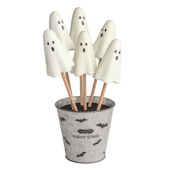 Ceramic Ghost Plant Stake