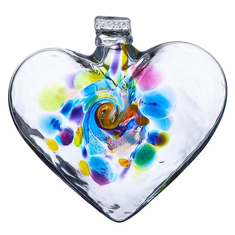 Hand Blown Hearts of Intention - Reflection