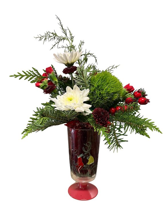 Fun Glass Filled with Flowers