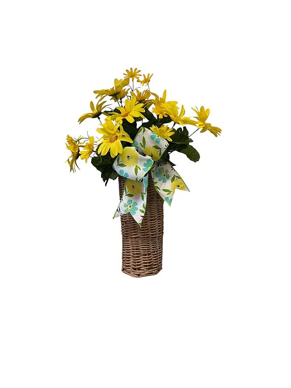 Petite Basket with Yellow Daisies