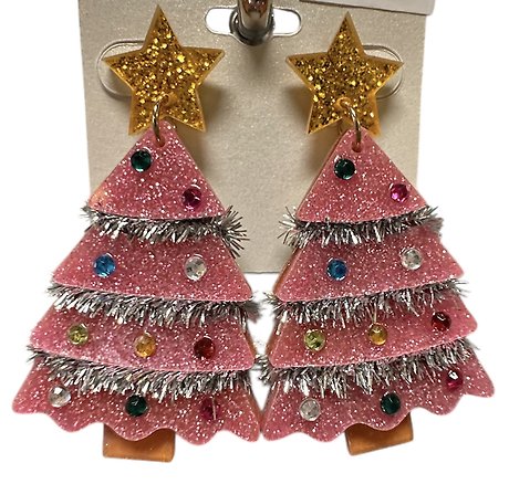 Christmas Tree Acrylic Earrings