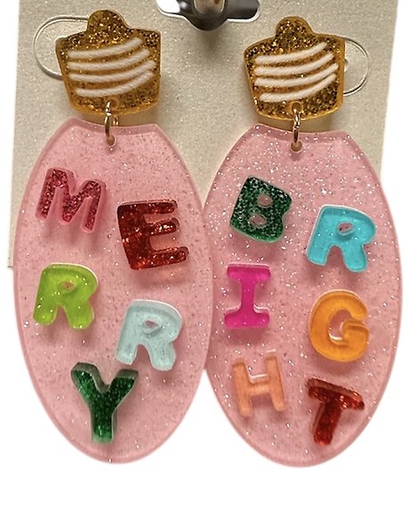 Christmas Lights Acrylic Earrings