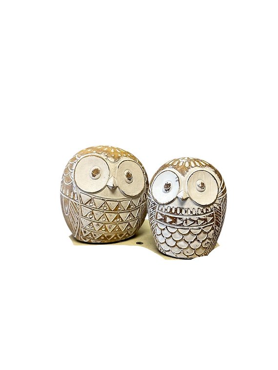 Pair of Carved Owls