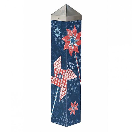 Patriotic Pinwheel 20 inch Art Pole