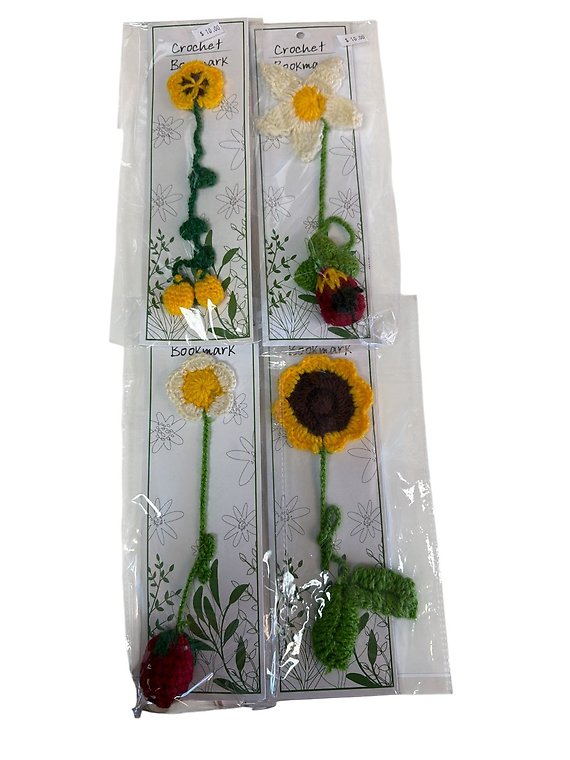 Crochet Flower Bookmark