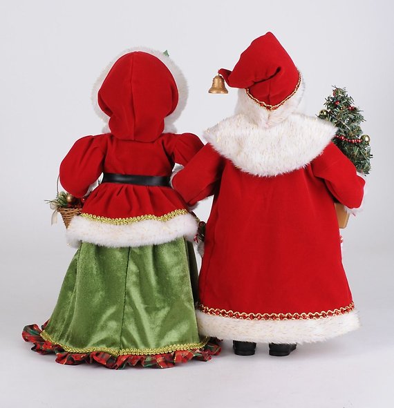 Lighted Stolling Santa and Mrs Claus from Karen Didion