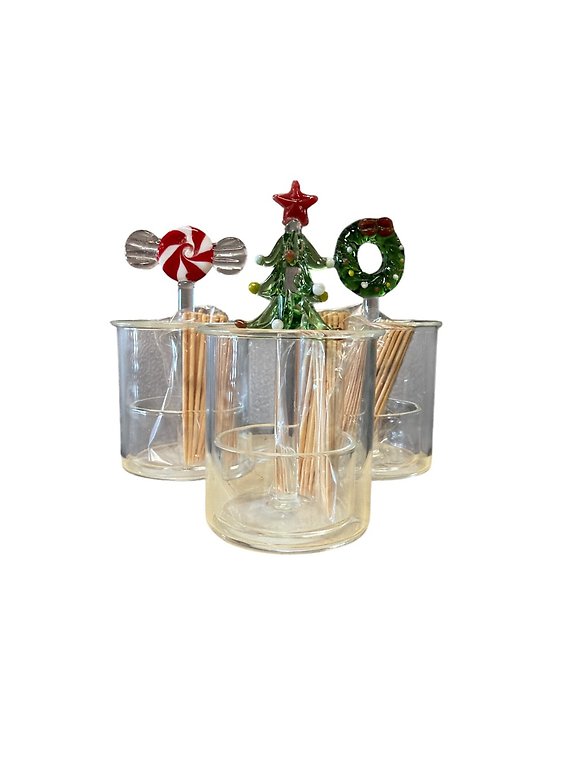 Glass Toothpick Holder