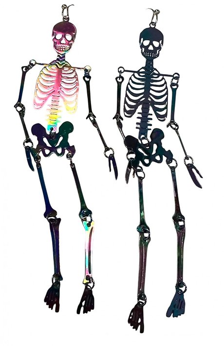Metal Skeleton Earrings