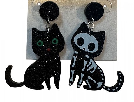 Black Cat Earrings