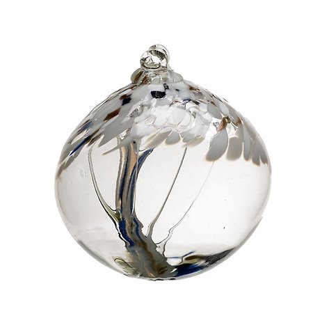 2 inch Tree of Peace Glass Orb by Kitras Art Glass