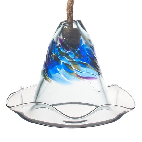 Hand Blown Glass Calico Seed Rest - Winter
