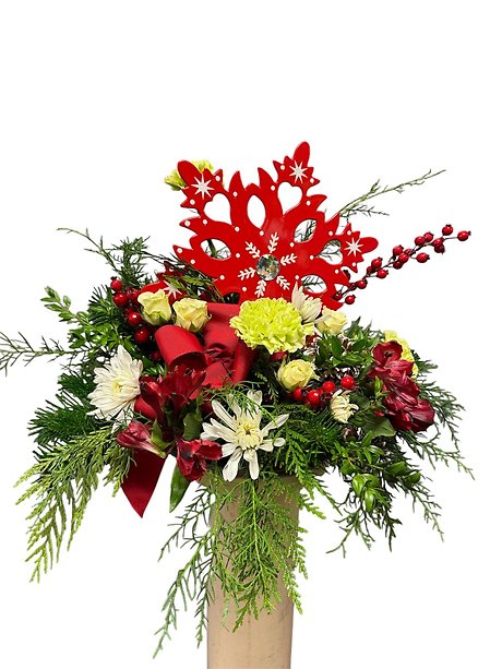 Red Snowflake Centerpiece