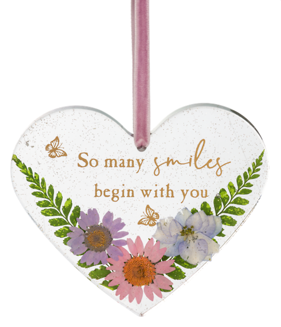 So Many Smiles Heart on Stand