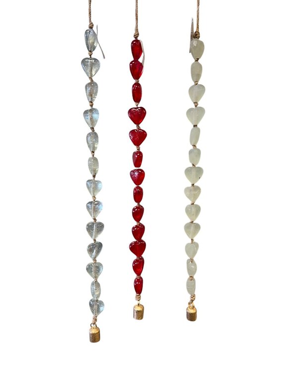 Glass Hearts Windchime