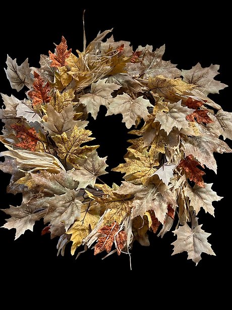 Pale Leaves of Fall Permanent Botanical Wreath