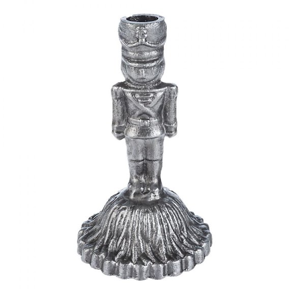 Silver Nutcracker Taper Holder