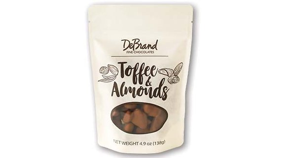 Bag of Chocolate Covered Almonds and Toffee