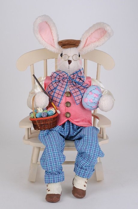 Karen Didion Artist Bunny with Chair