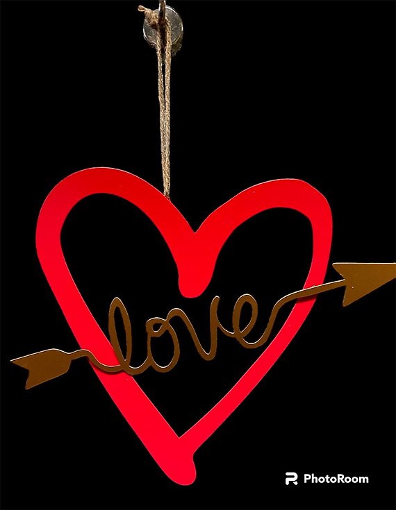 Love Metal Hanging Heart