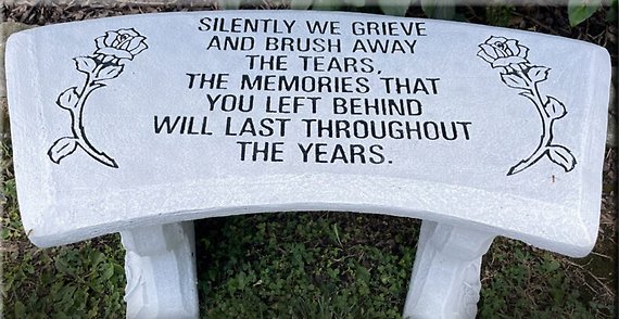Silently We Grieve Memorial Bench