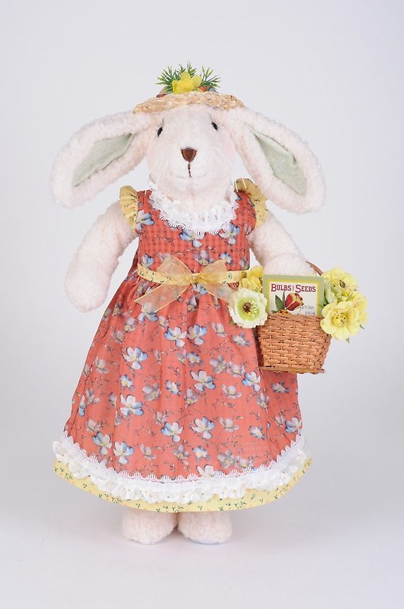 Karen Didion Flower Basket Bunny