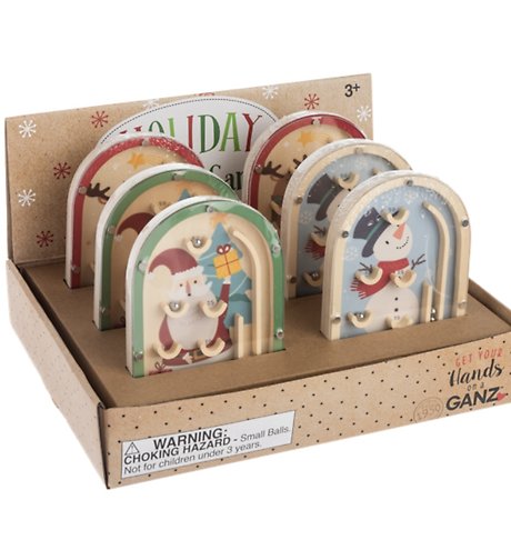Wooden Holiday Pinball Game