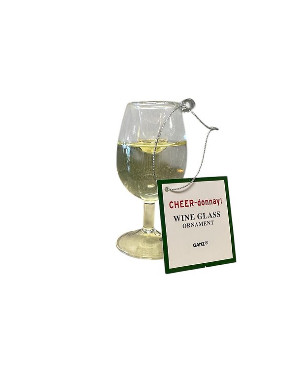 Cheer-donnay Wine Glass Ornament