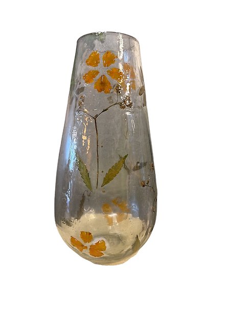 Large Fall Pressed Flower Vase