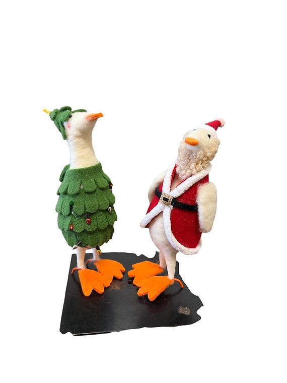 Felted Christmas Geese