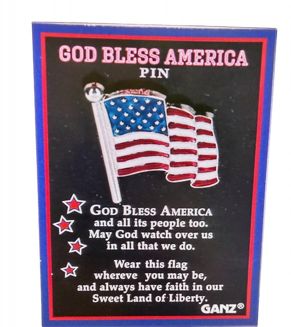 God Bless America Patriotic Pin