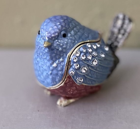 Ciel Collectable Colored Enamel Sparrow Box