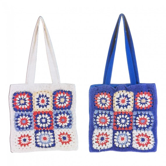 Crochet Patriotic Tote Bag