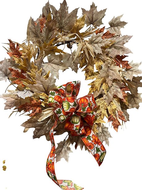 Pale Colors of Fall Permanent Botanical Wreath
