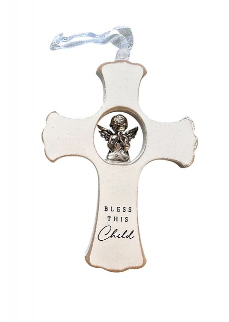 Bless This Child Holding Cross