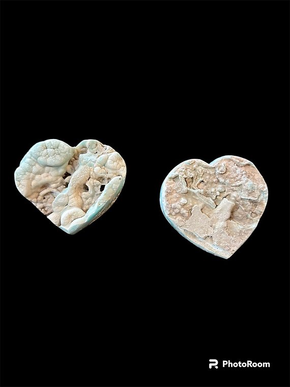 Caribbean Blue Calcite Heart