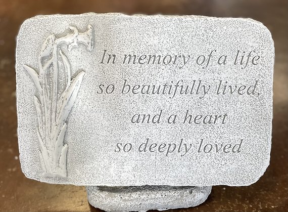 A Life So Beautifully Lived Memorial Stone