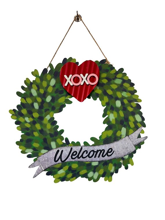 Welcome Metal Wreath with Magnet