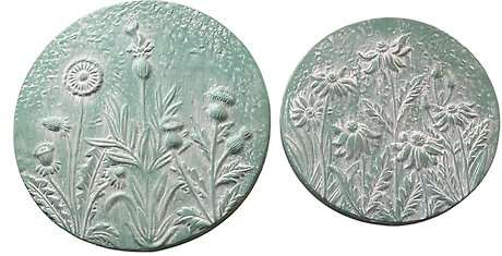 2 Round Metal Wall Hangings