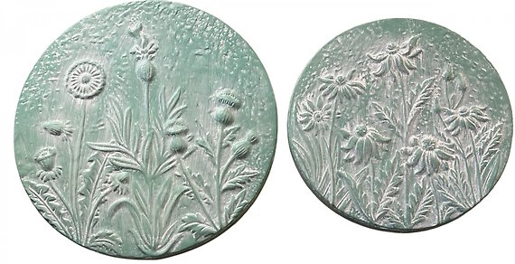 2 Round Metal Wall Hangings
