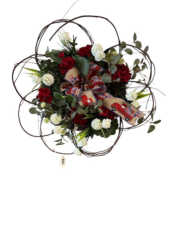 20 inch Grapevine Wreath with Permanent Botanicals