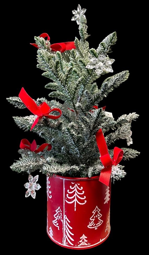 Permanent Botanical Tree in Christmas Tree Pot