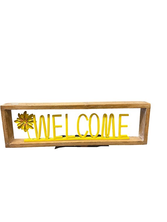 Yellow Welcome Sign