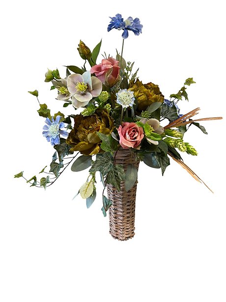 Cylinder Basket Filled with Permanent Botanicals