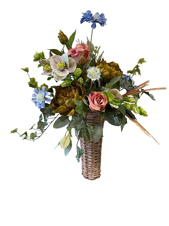 Cylinder Basket Filled with Permanent Botanicals