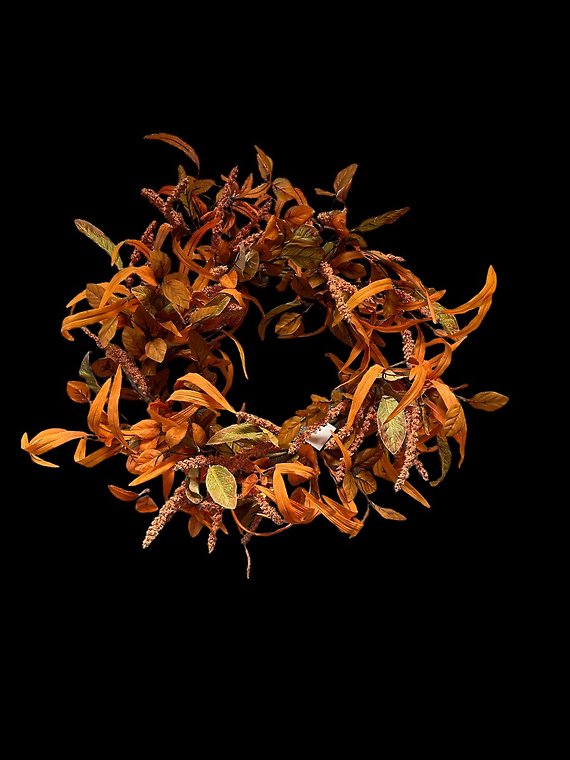 Fall Leaves and Seeds Permanent Botanical Wreath